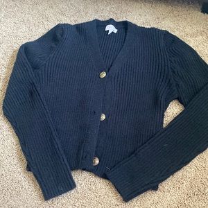 Pink Lilly Black Cardigan